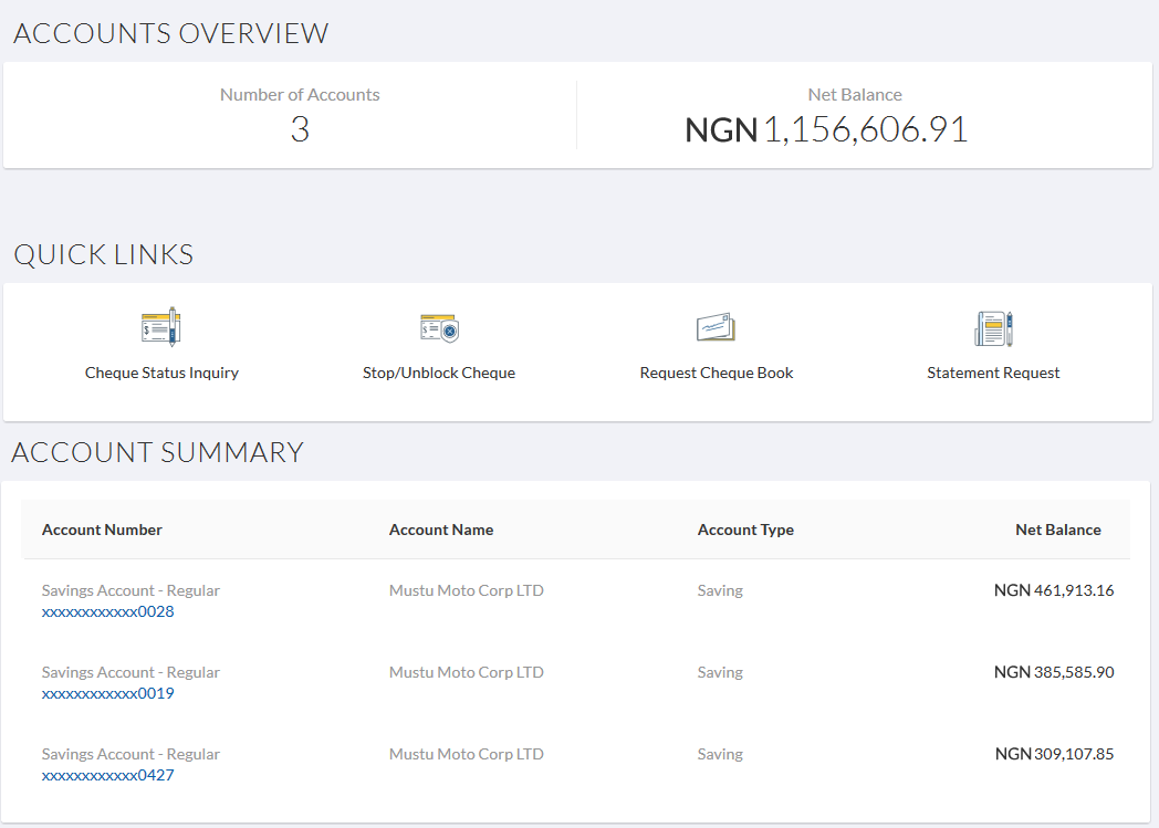 Accounts Overview